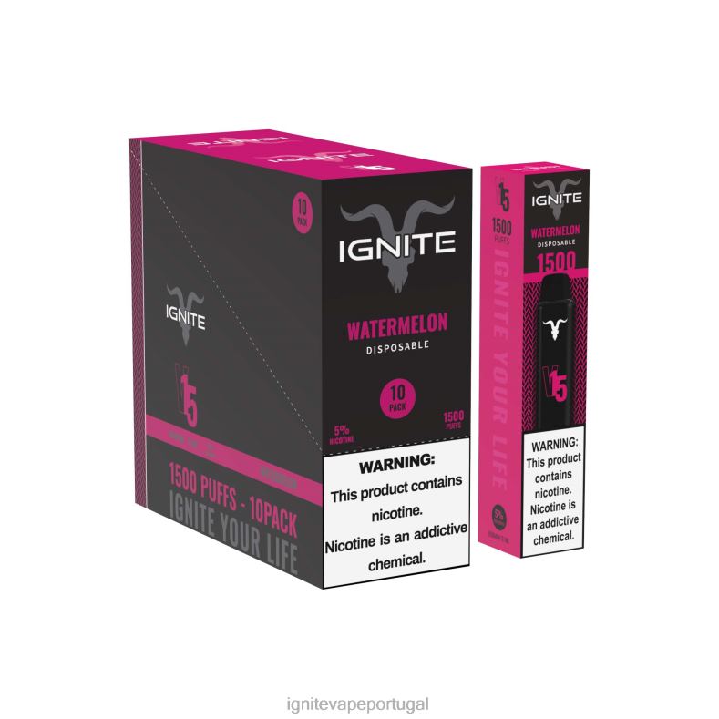 IGNITE V15 caneta vape pacote com 10 gelo de melancia 04RDB106 | Ignite Pod Sabores