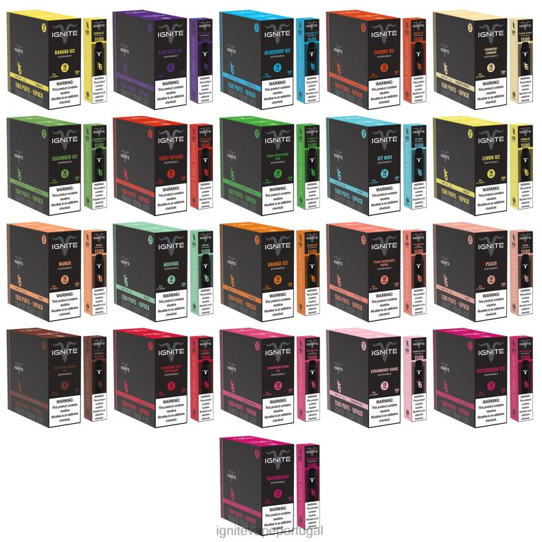 IGNITE V15 caneta vape pacote com 10 gelo de melancia 04RDB106 | Ignite Pod Sabores