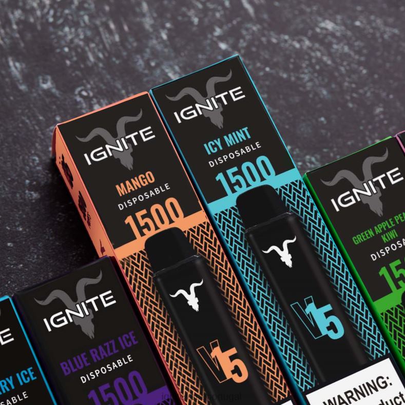 IGNITE V15 caneta vape pacote com 10 gelo de mirtilo 04RDB97 | Pod DescartÃ¡vel Ignite