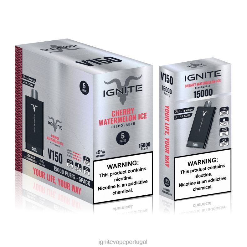 IGNITE V150 caneta vape pacote com 5 banana cereja 04RDB83 | Ignite Pod Portugal