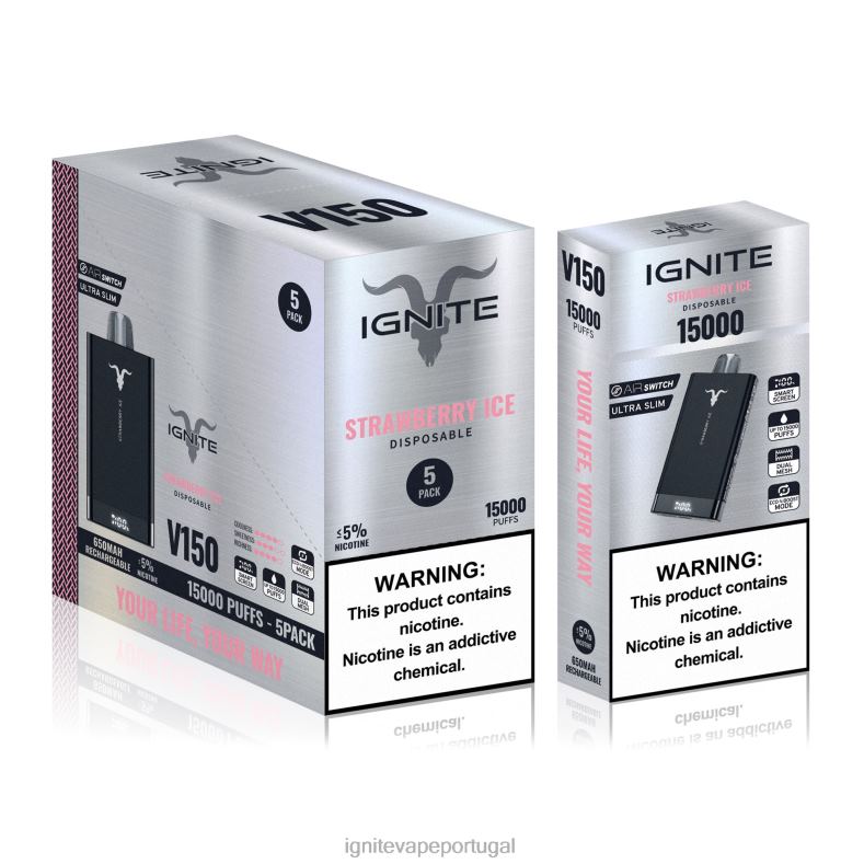 IGNITE V150 caneta vape pacote com 5 banana cereja 04RDB83 | Ignite Pod Portugal