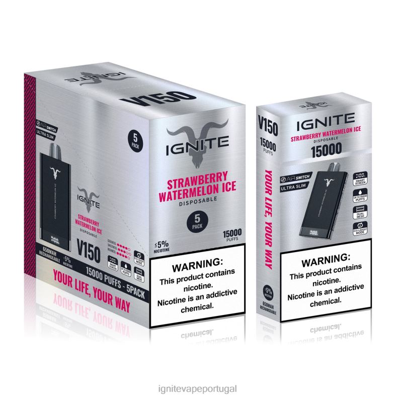 IGNITE V150 caneta vape pacote com 5 gelo de abacaxi 04RDB89 | Ignite Loja