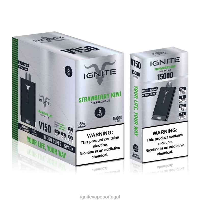 IGNITE V150 caneta vape pacote com 5 gelo de abacaxi 04RDB89 | Ignite Loja