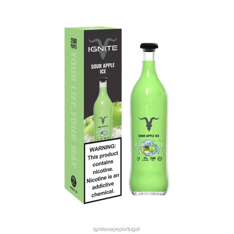 IGNITE V25 caneta vaporizadora gelo de maçã azeda 04RDB118 | Ignite Cigarro Eletronico