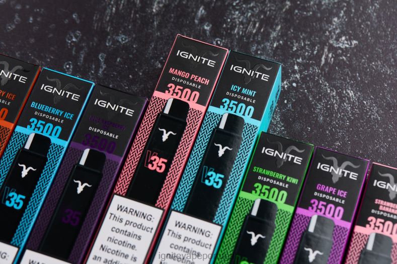 IGNITE V35 caneta vape pacote com 10 gelo de framboesa azul 04RDB120 | Vape Ignite PreÃ§o