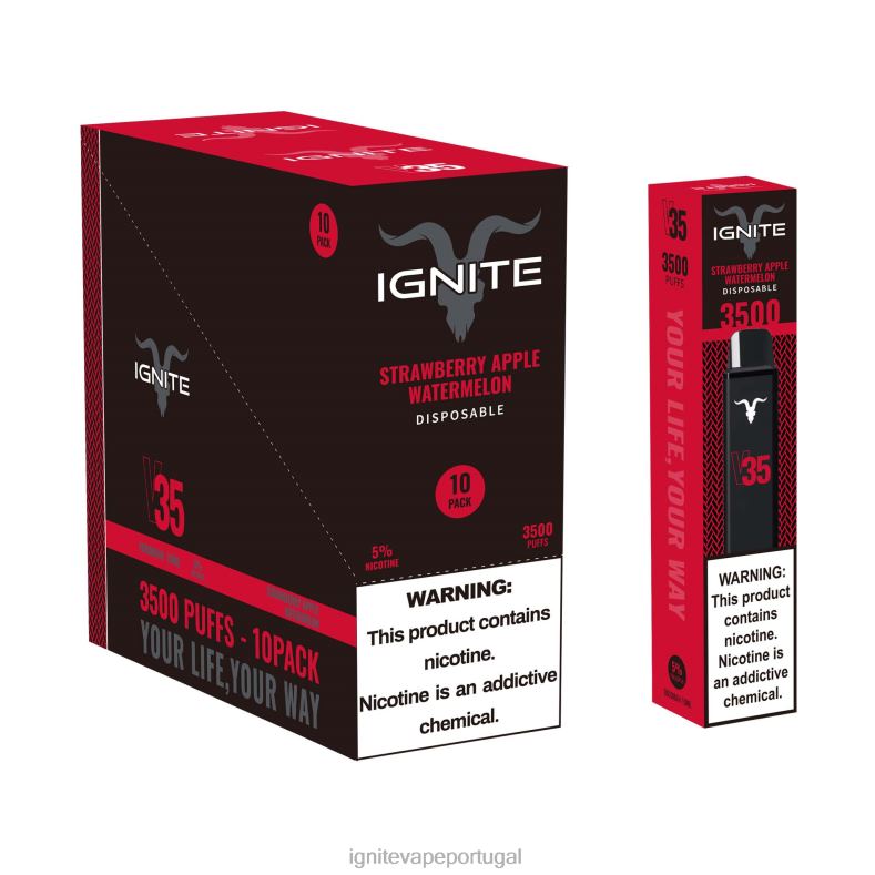 IGNITE V35 caneta vape pacote com 10 gelo de framboesa azul 04RDB120 | Vape Ignite PreÃ§o