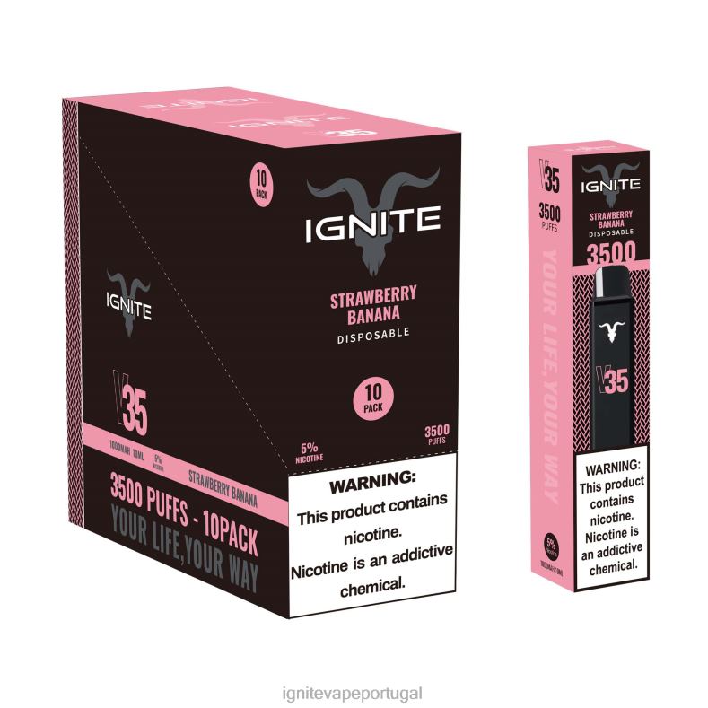 IGNITE V35 caneta vape pacote com 10 gelo de framboesa azul 04RDB120 | Vape Ignite PreÃ§o