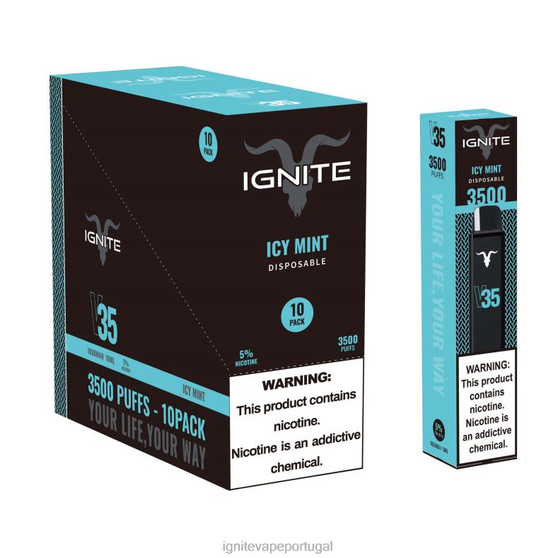 IGNITE V35 caneta vape pacote com 10 gelo de framboesa azul 04RDB120 | Vape Ignite PreÃ§o