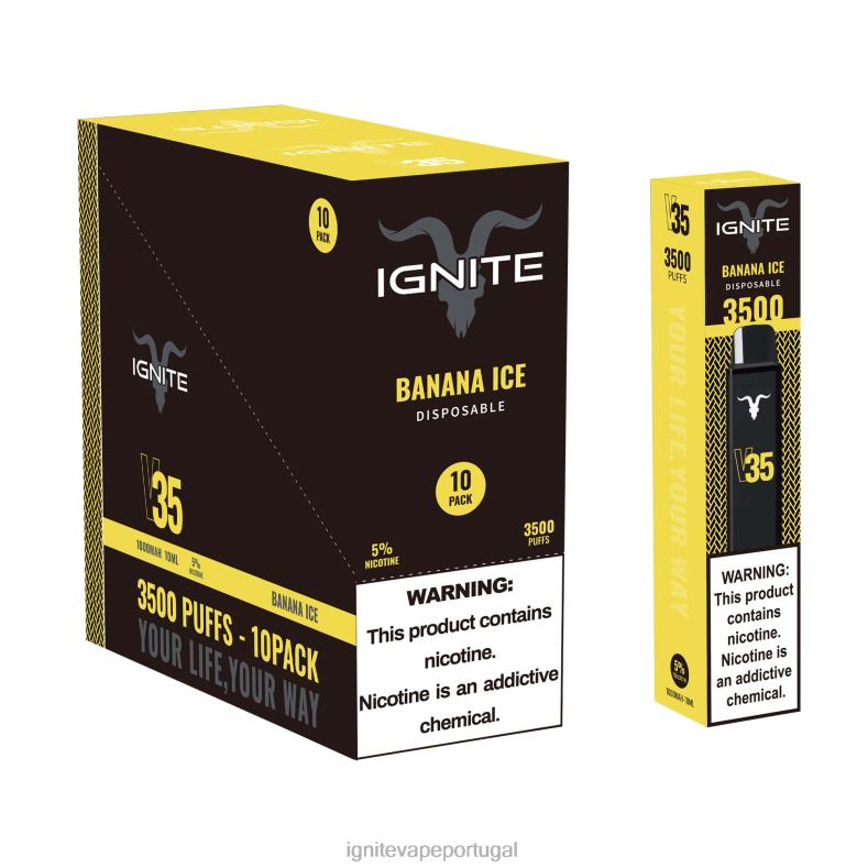 IGNITE V35 caneta vape pacote com 10 gelo de melancia e maçã 04RDB129 | Ignite Loja