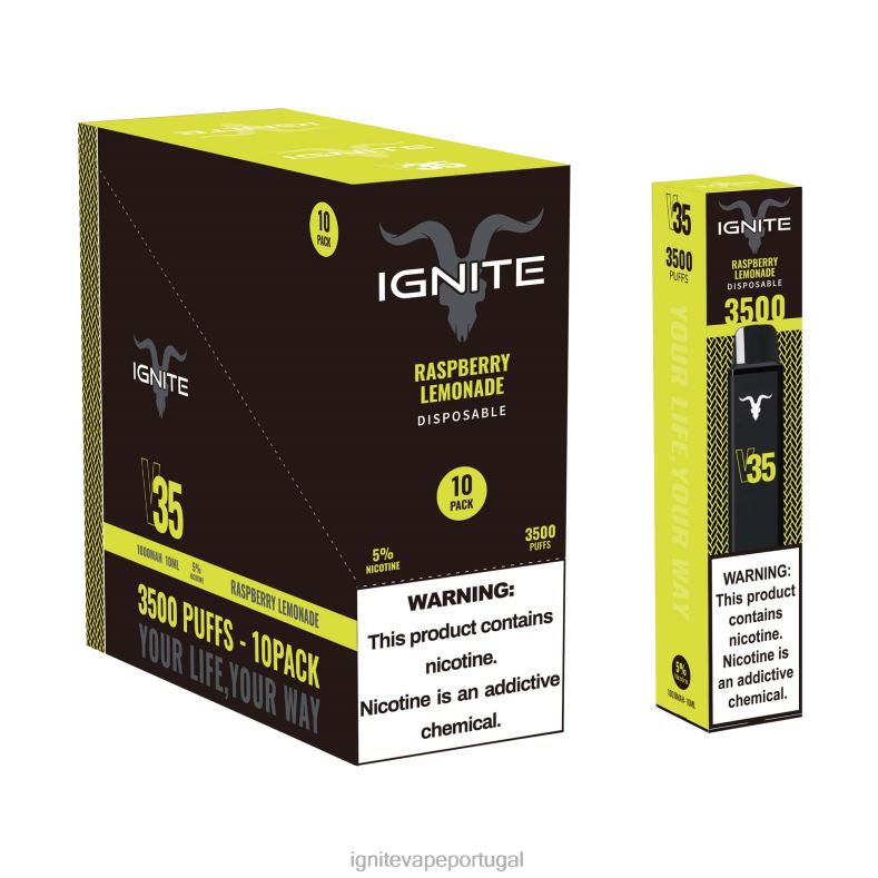 IGNITE V35 caneta vape pacote com 10 melancia, maçã, morango 04RDB126 | Ignite Pod Sabores