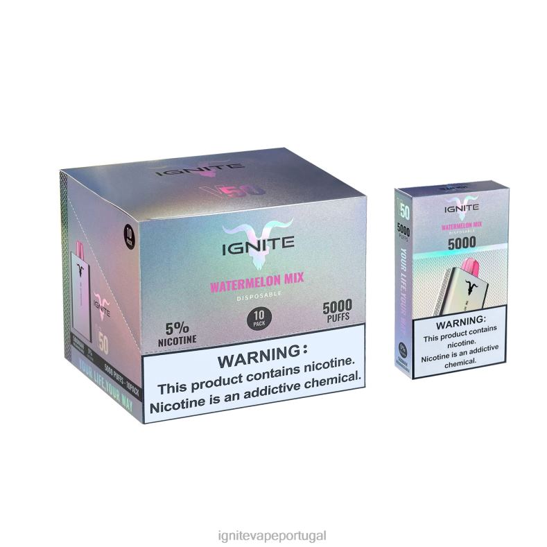 IGNITE V50 caneta vape pacote com 10 framboesa pêssego 04RDB147 | Pod DescartÃ¡vel Ignite
