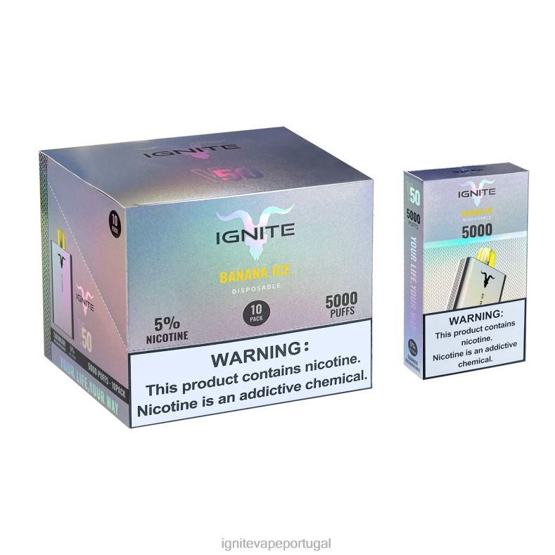 IGNITE V50 caneta vape pacote com 10 maçã verde 04RDB145 | Ignite Vape Valor