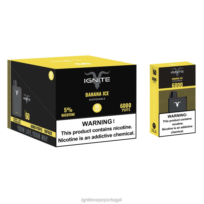 IGNITE V60 caneta vape pacote com 10 gelo de cereja 04RDB17 | Pod DescartÃ¡vel Ignite