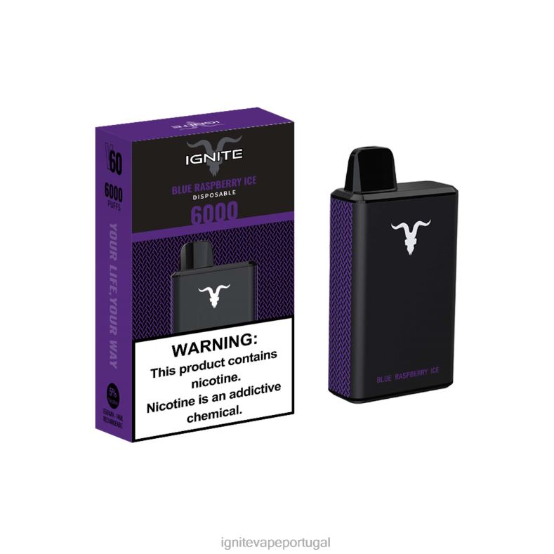 IGNITE V60 caneta vaporizadora gelo de mirtilo 04RDB29 | Ignite Loja