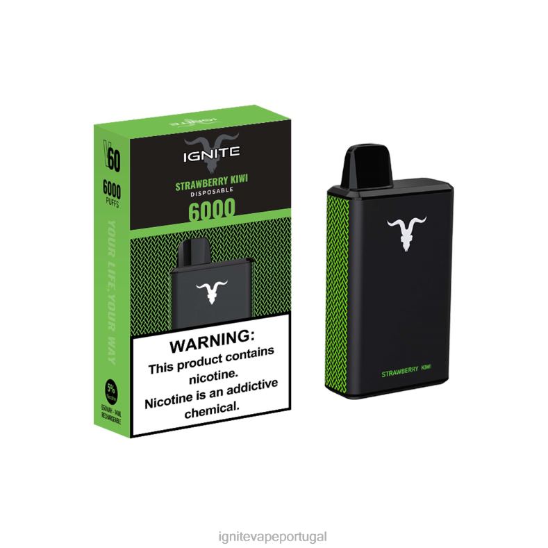 IGNITE V60 caneta vaporizadora kiwi morango 04RDB37 | Pod DescartÃ¡vel Ignite