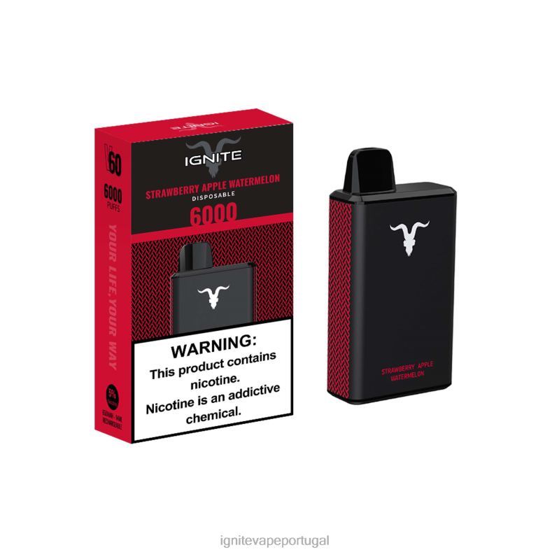 IGNITE V60 caneta vaporizadora melancia, maçã, morango 04RDB36 | Ignite Pod Sabores