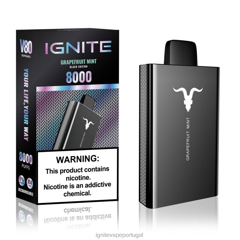 IGNITE V80 caneta vaporizadora hortelã gelada 04RDB47 | Pod DescartÃ¡vel Ignite