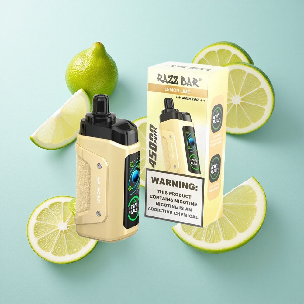 Limão Lima Razz Bar 45000 Puffs com Bobina Mesh 1.0 Ohm