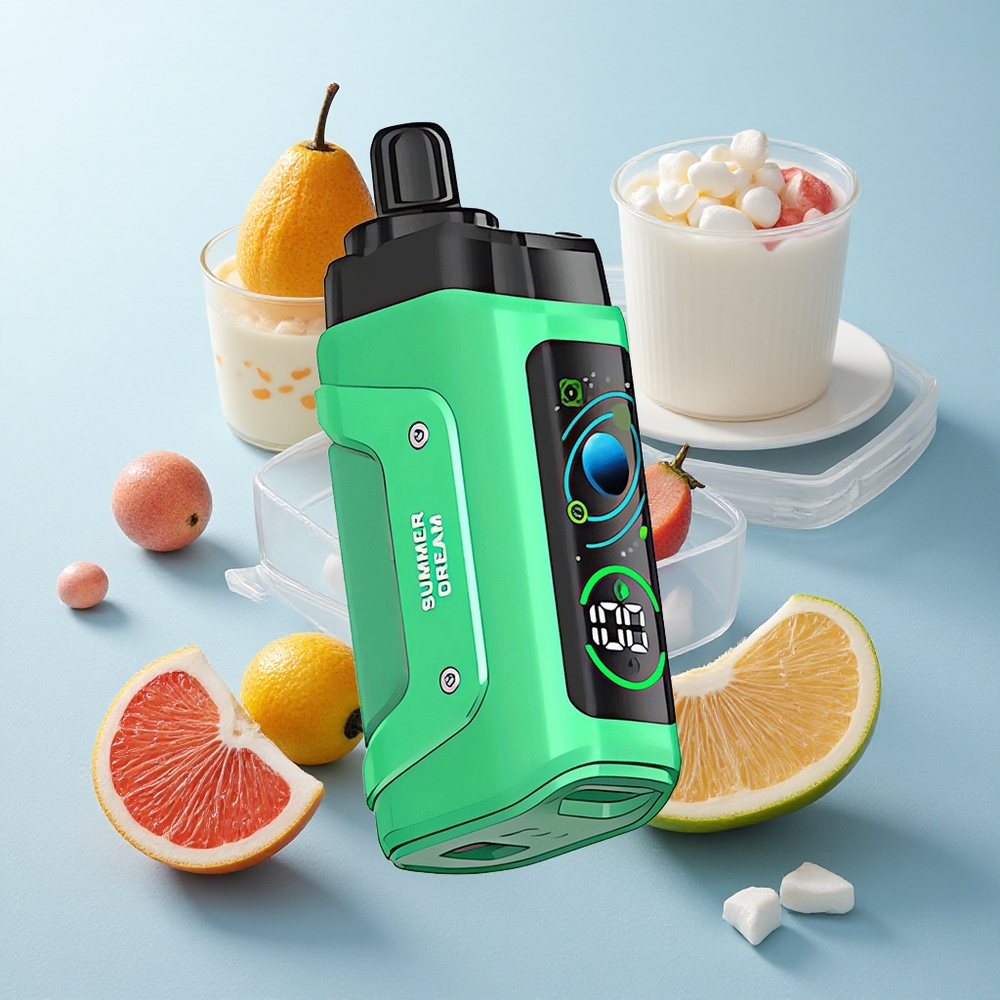 Sonho de Verão Razz Bar 45000 Puffs Recarregável Tipo-C com Bobina Mesh 1.0 Ohm