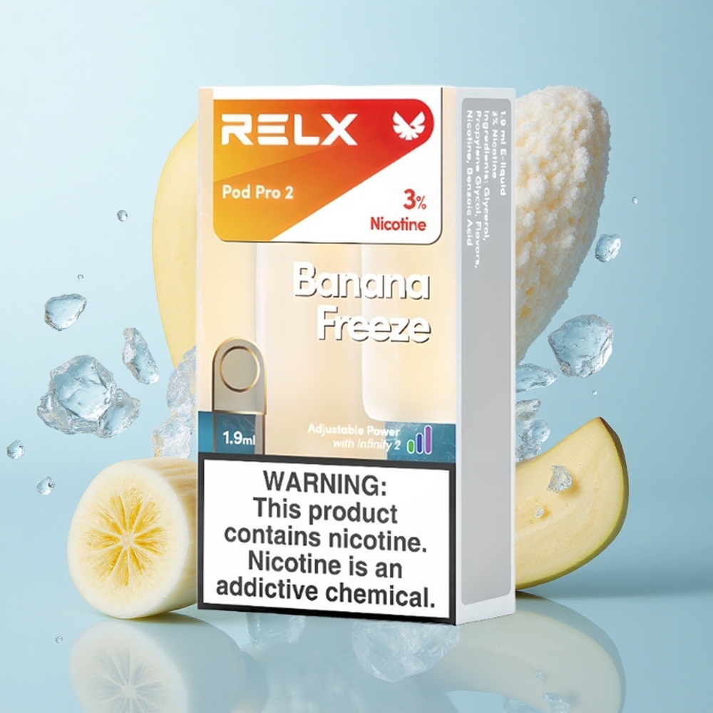 Banana Freeze RELX Pod Pro 2 Únicas 3% Nicotina 600 Puffs