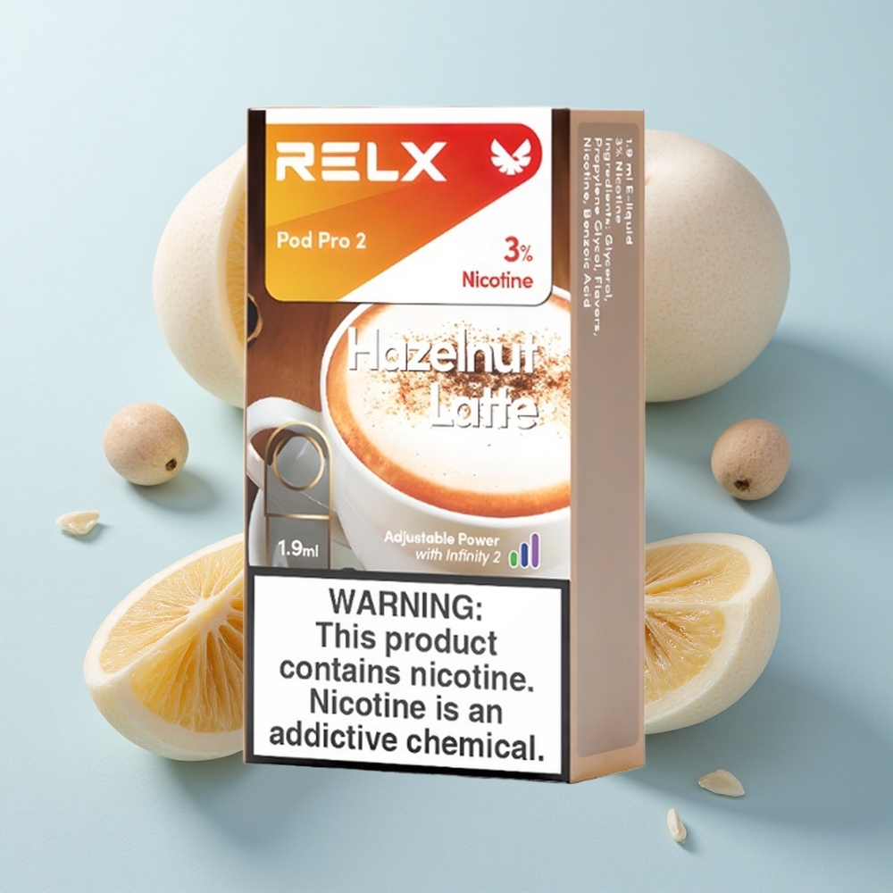 Cappuccino de Avelã RELX Pod Pro 2 600 Puffs 3% Nicotina