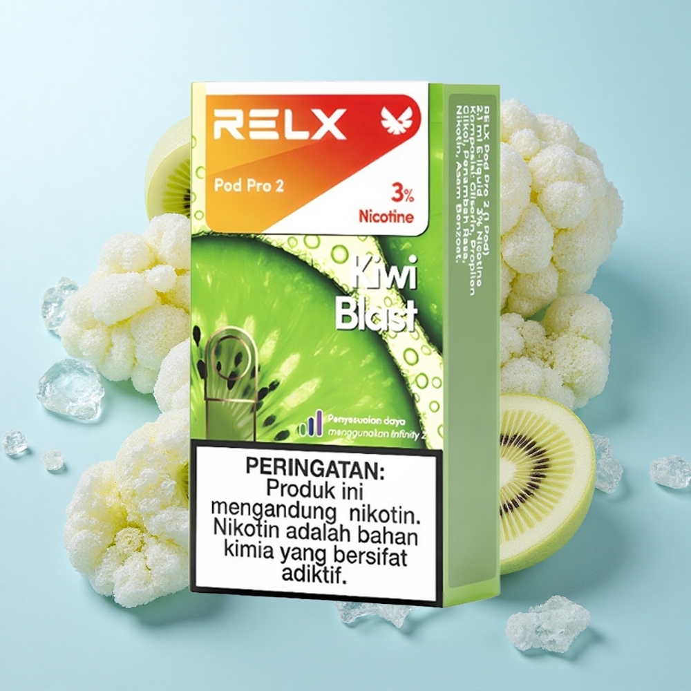 Explosão de Kiwi RELX Pod Pro 2 1.9ml 600 Puffs 3% Nicotina