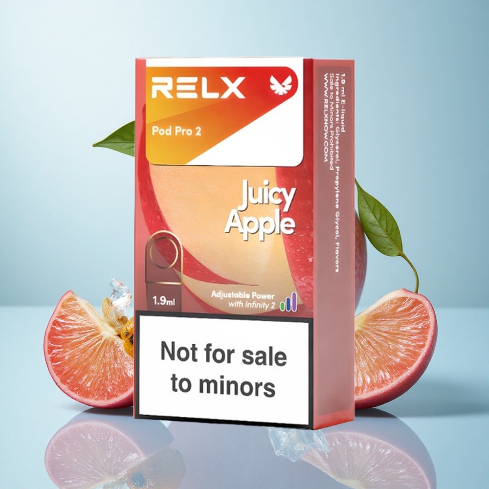 Maçã Suculenta RELX Pod Pro 2 Duplas 0% Nicotina 600 Puffs