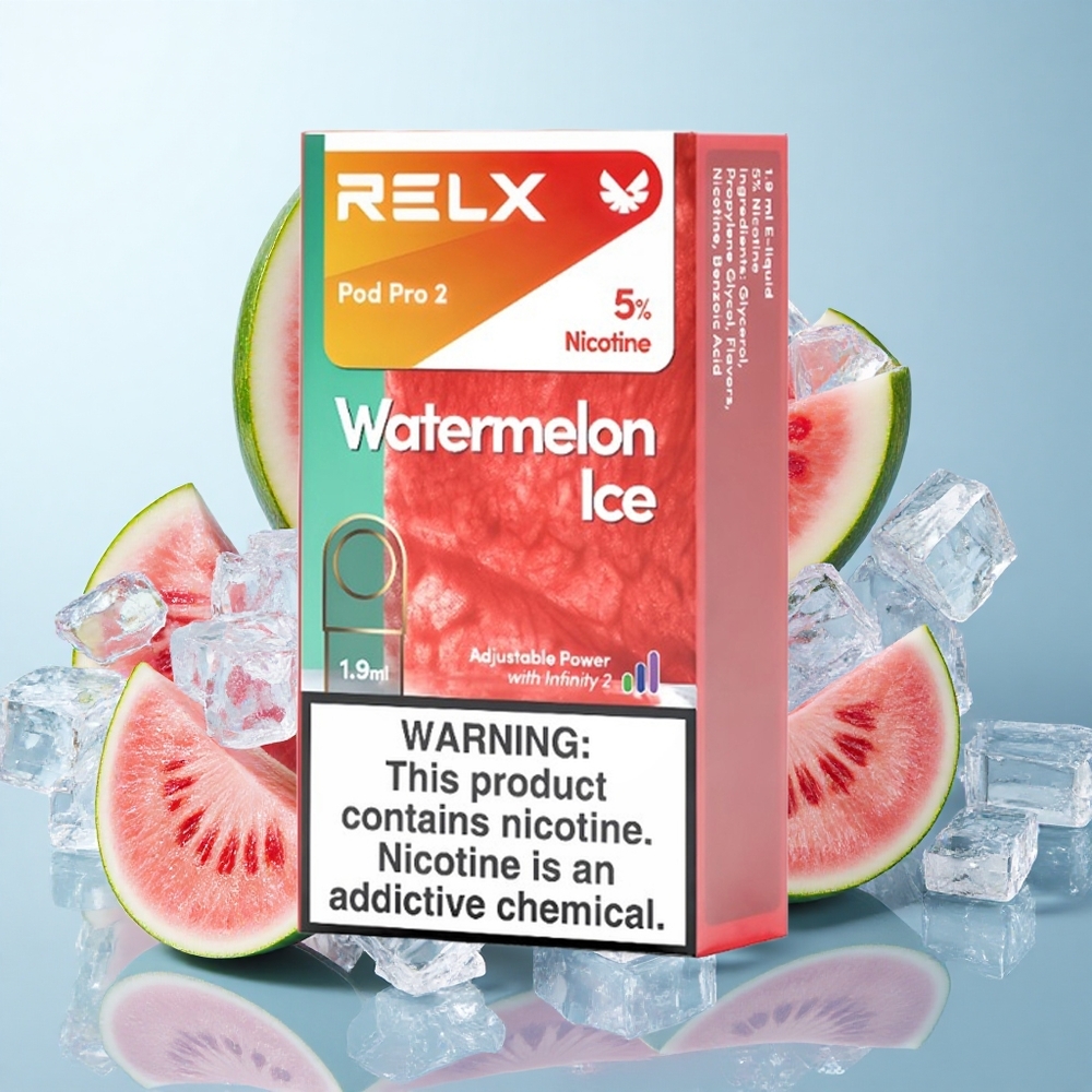 Melancia Gelo RELX Pod Pro 2 Puffs Única 5% Nicotina 1.9ml
