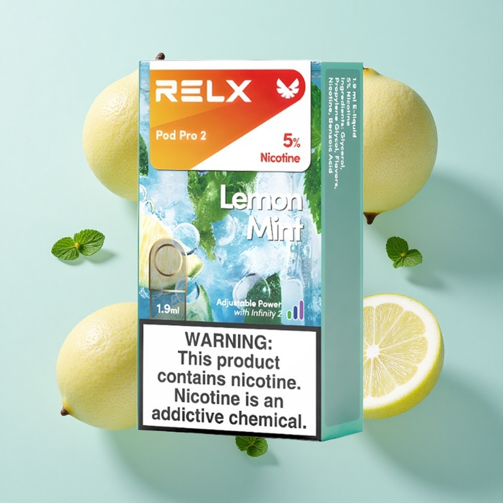 Menta Limão RELX Pod Pro 2 600 Puffs 5% Nicotina