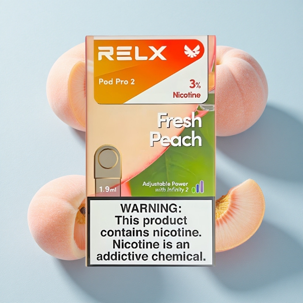 Relx Pod Pro 2 Dispositivo de Vape Pêssego Fresco com 3% Nicotina e 600 Puffs