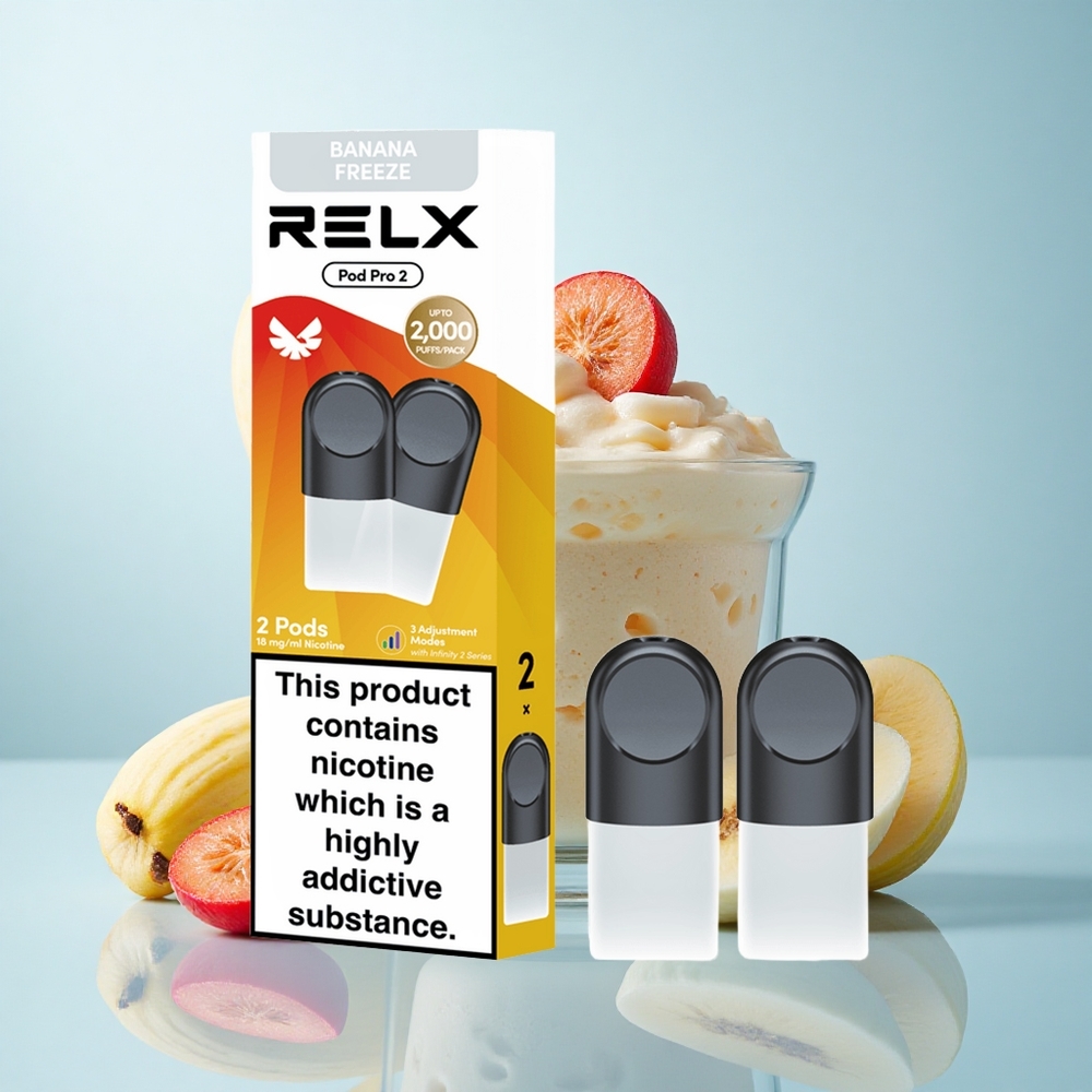 Sobremesa-Banana Congelada RELX Pod Pro 2 com 1,9ml e 600 Puffs