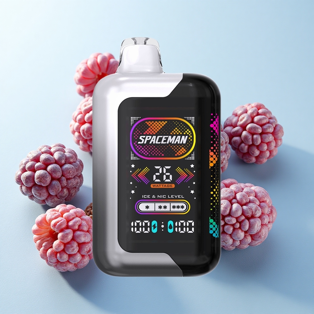 Amora Framboesa SMOK SPACEMAN SP40000 com Tela LED Ultra-Larga de 2.28" e 20ml de Capacidade